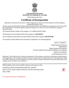 Haicheng (India) Engineering Pte Ltd